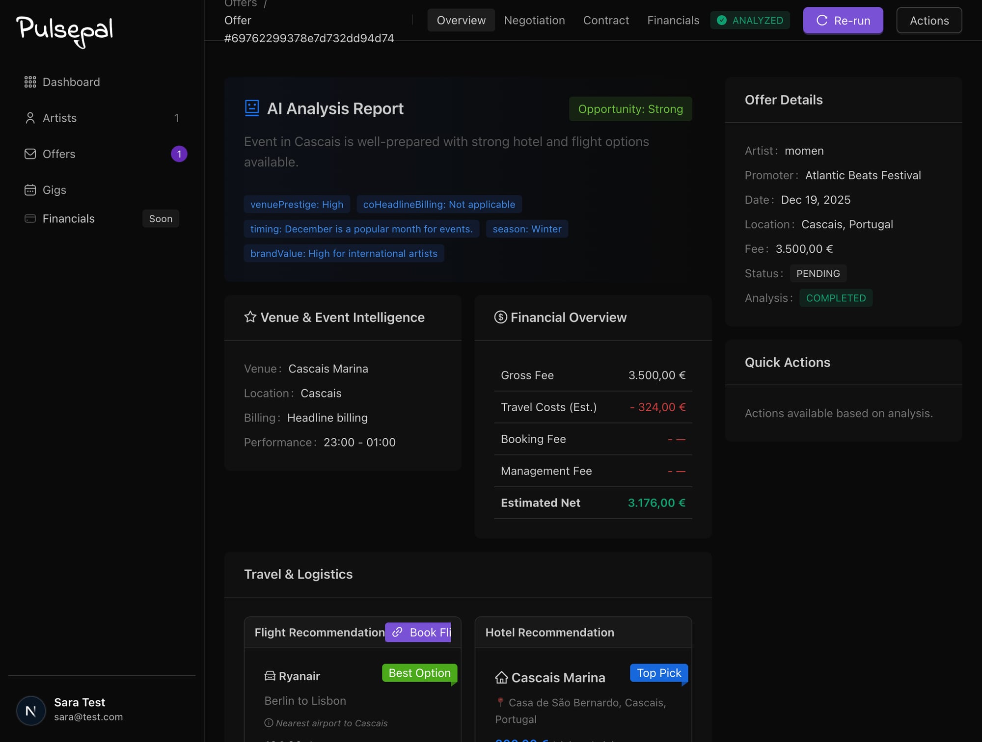 PulsePal AI Analysis Dashboard